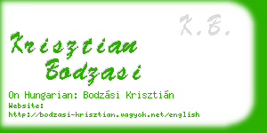 krisztian bodzasi business card