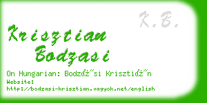 krisztian bodzasi business card